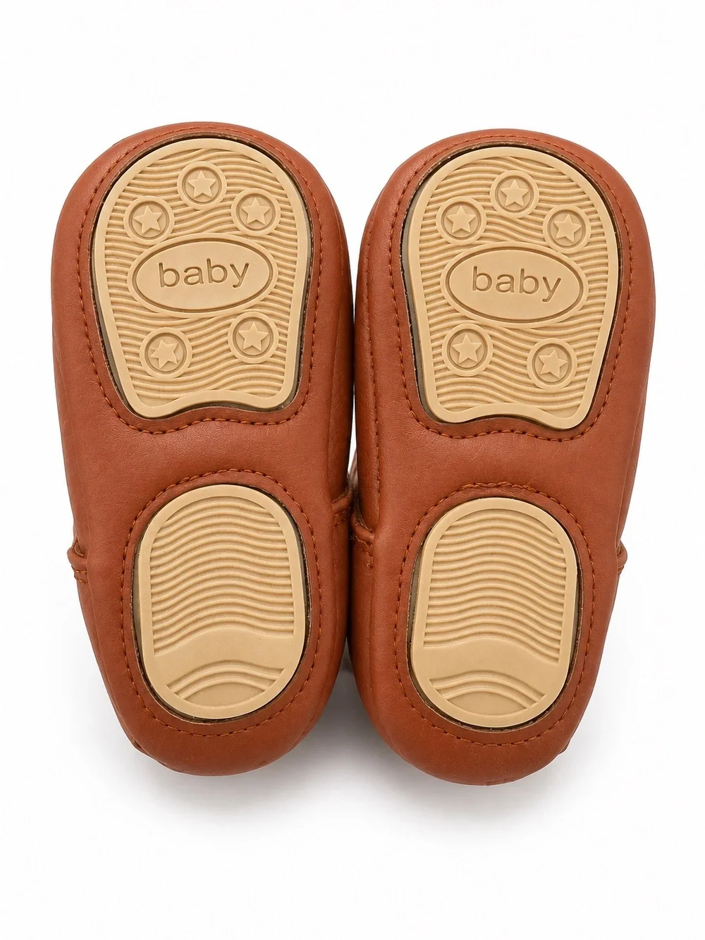 Brown Baby Mary Jane First Walker Shoes w/ Bows NWOT 12–18 Months